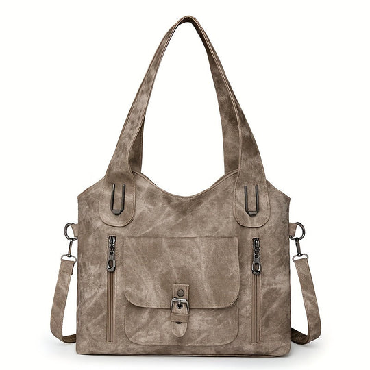 Elise’s Vintage Charm | Faux Leather Shoulder Bag