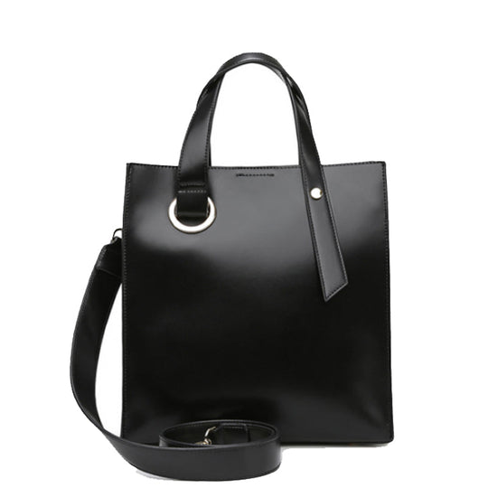 Sleek Structured Leather Tote - Grace’s Minimalist Essential