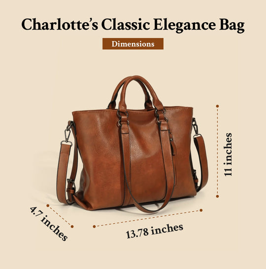 Charlotte’s Classic Elegance | Vintage Faux Leather Tote Bag