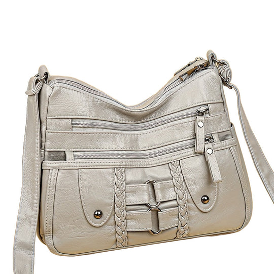 Mei Lin’s Rivet-Accented Crossbody | Anti-Theft Crossbody Bag