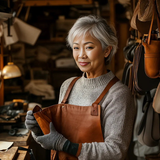 Grace's Leather Business Tote Bag