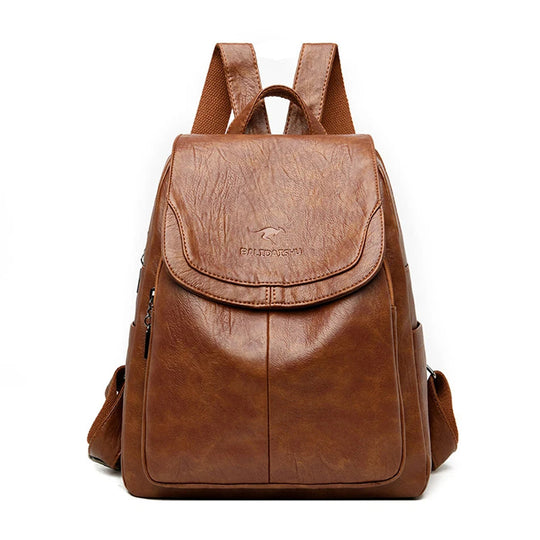 Eda's Secure | Leather Backpack