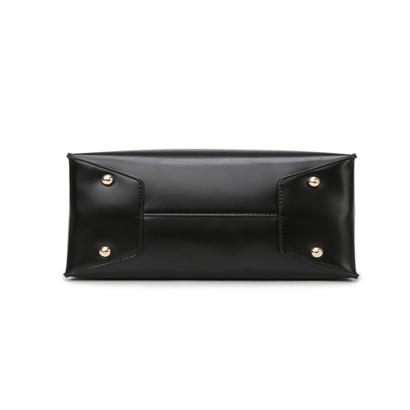 Sleek Structured Leather Tote - Grace’s Minimalist Essential