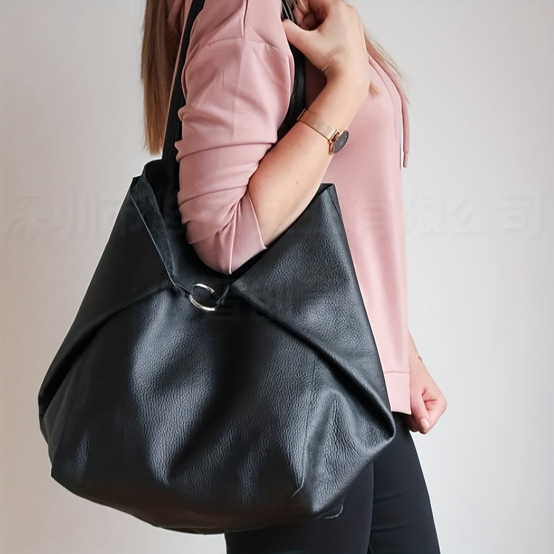 Renee’s Retro Softness | Large Capacity PU Leather Tote Bag