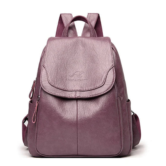 Eda's Secure | Leather Backpack