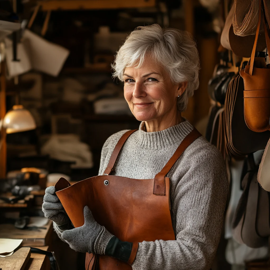 Sleek Structured Leather Tote - Grace’s Minimalist Essential