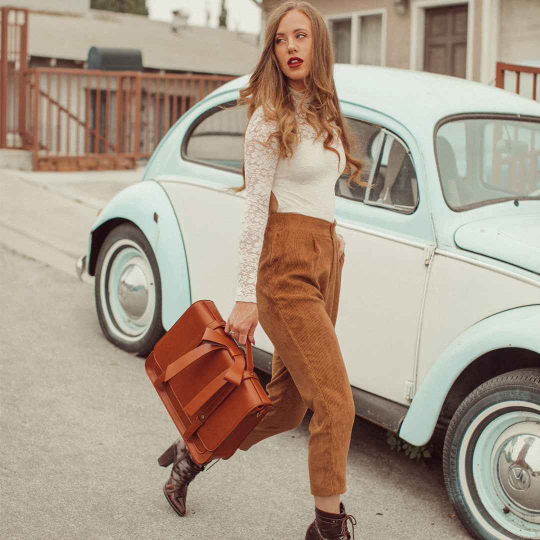 Vintage Bow-Kissed Satchel