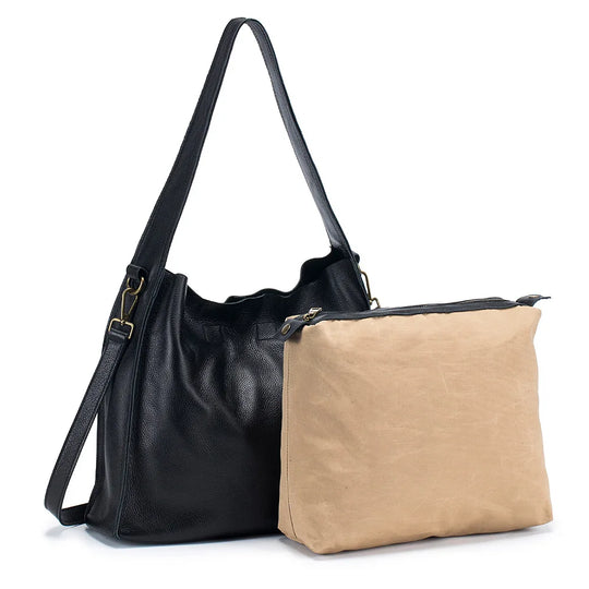 Mei Lin’s Timeless Elegance | Genuine Cowhide Leather Tote Bag