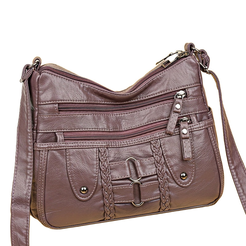 Mei Lin’s Rivet-Accented Crossbody | Anti-Theft Crossbody Bag