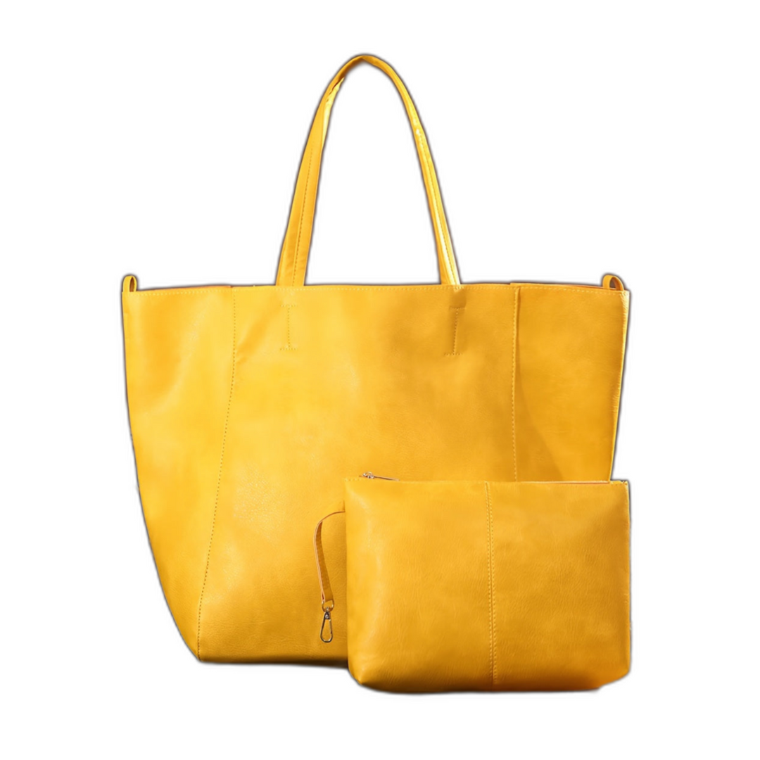 Renee’s Retro Softness | Large Capacity PU Leather Tote Bag